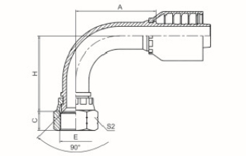 90°美制SAE內螺紋90°內錐面 SAE J513