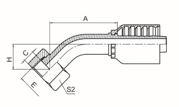 45°公制內螺紋平面 參考 REF GB/T 9065.3
