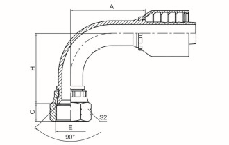 90°美制SAE內螺紋90°內錐面 SAE J513